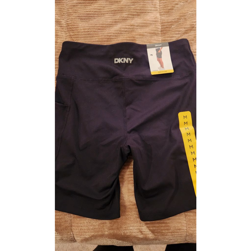 Women's DKNY Bike Shorts Black/Purple Size M - Picture 7 of 7